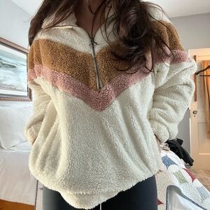 Abercrombie & Fitch Cream Textured Sweater